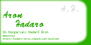 aron hadaro business card